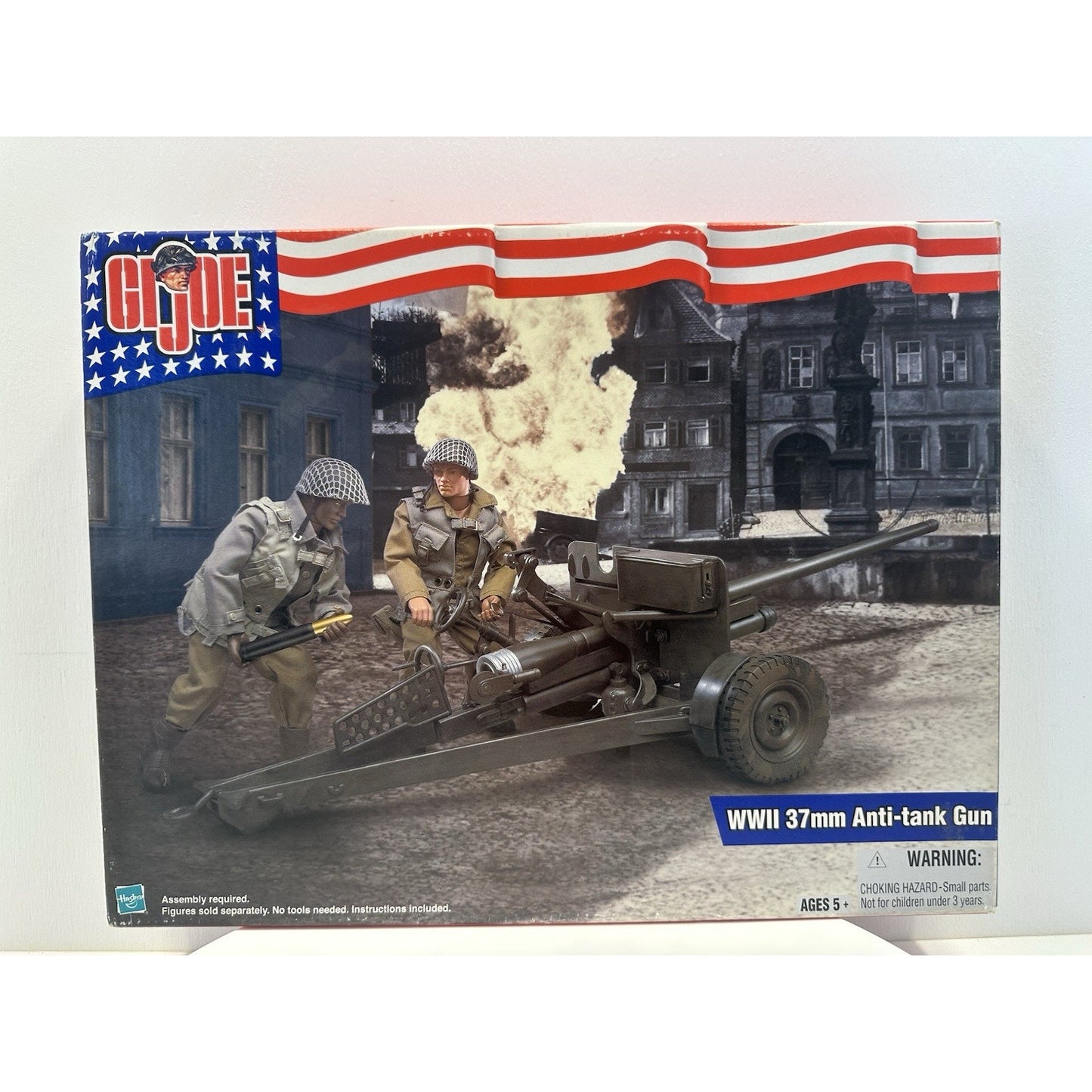 VINTAGE *NEW* 2002 GI Joe WWII 37MM Anti-Tank Gun Set Hasbro SEALED