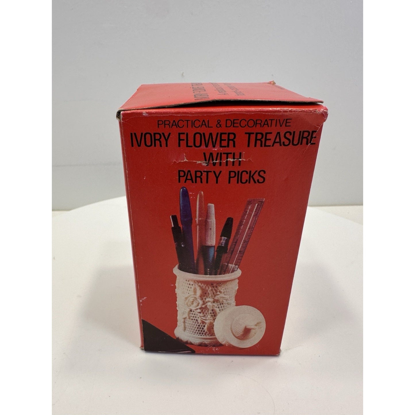 VINTAGE *NEW* 1970's Party Picks/Mini Forks in Ivory Cup