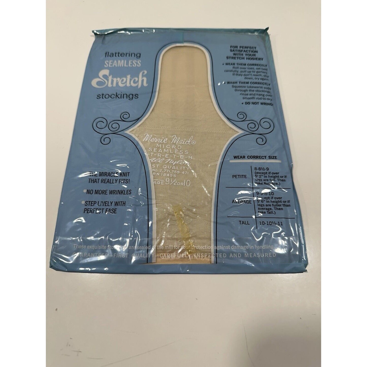 VINTAGE *NEW* Merry Maid-Demi Toe Stretch-Off White-5 pair-Sz9.5-10M