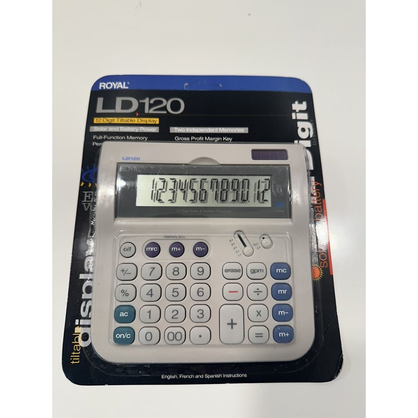 VINTAGE *NEW* Royal LD120 Solar Battery Powered Calculator