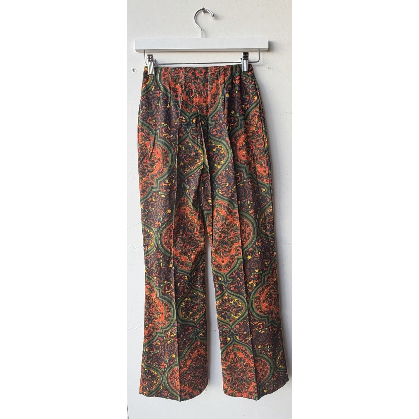 VINTAGE *NEW* 1960's Acadia Jacquard Pattern Cotton Fit N Flare Pant