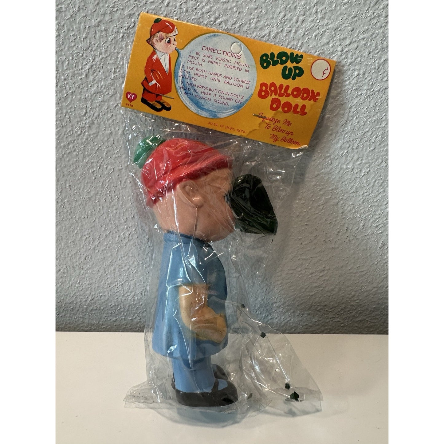 VINTAGE *NEW* 1960's Blow Up Balloon Rubber Boy Toy Hong Kong