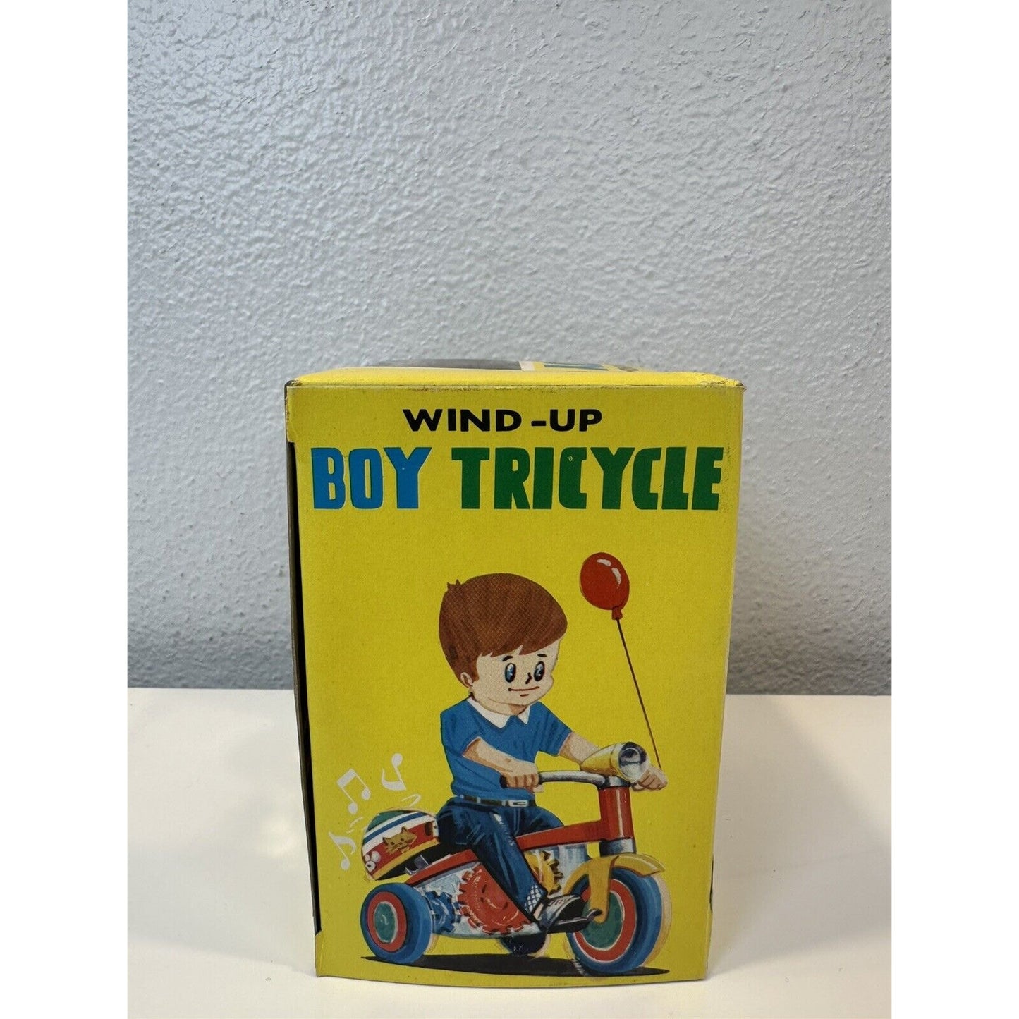 VINTAGE *NEW* 1960's Girl Trycicle Wind-up Toy w/Balloon