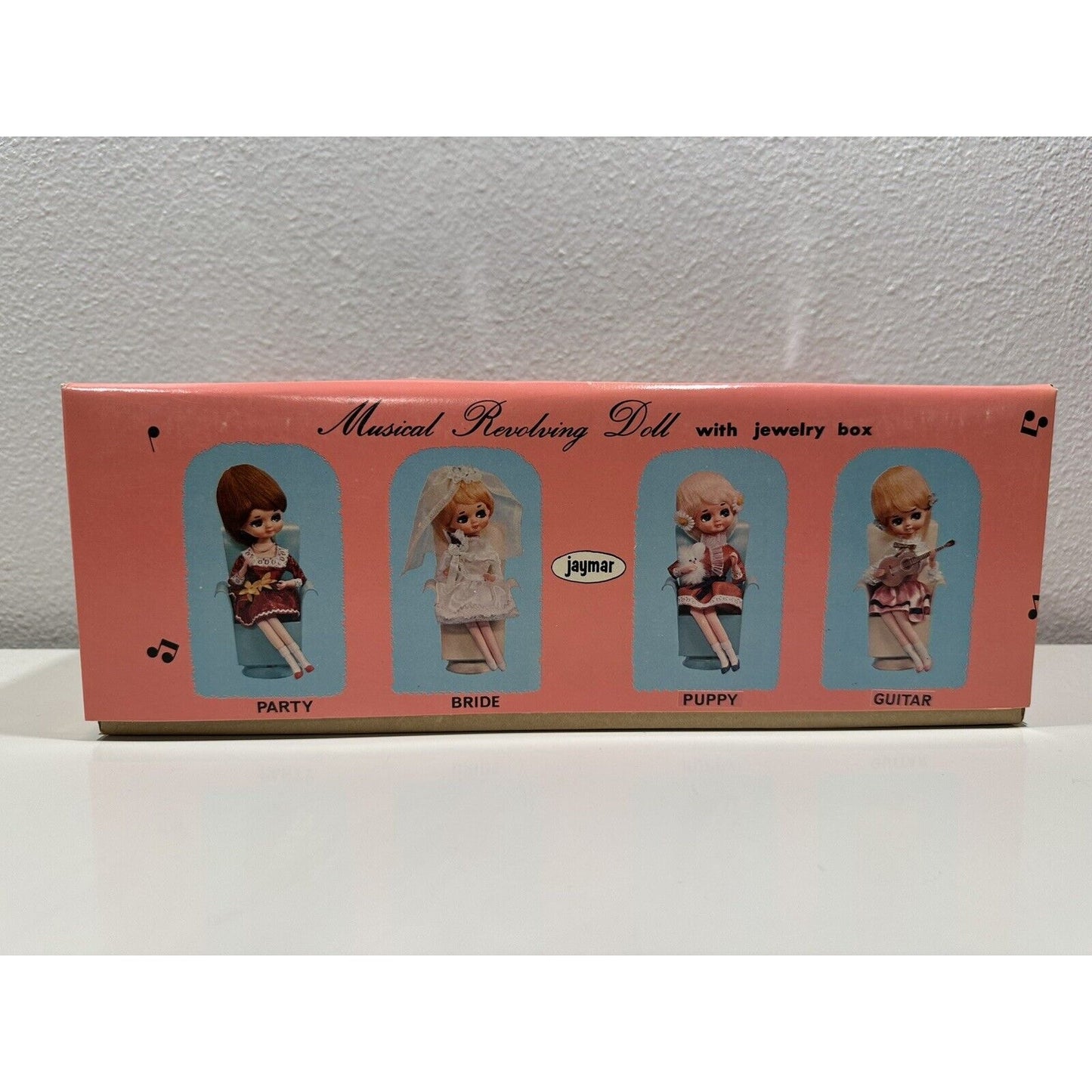 VINTAGE *NEW*1960's Jaymar Musical Revolving Doll w/Jewelry Box