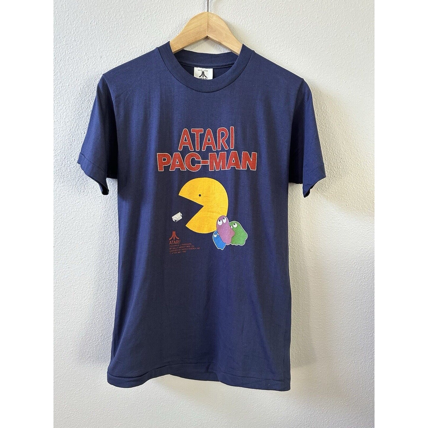 VINTAGE *NEW* 1980's Atari Graphic Pac-Man Promo T-Shirt Kid M 10-12