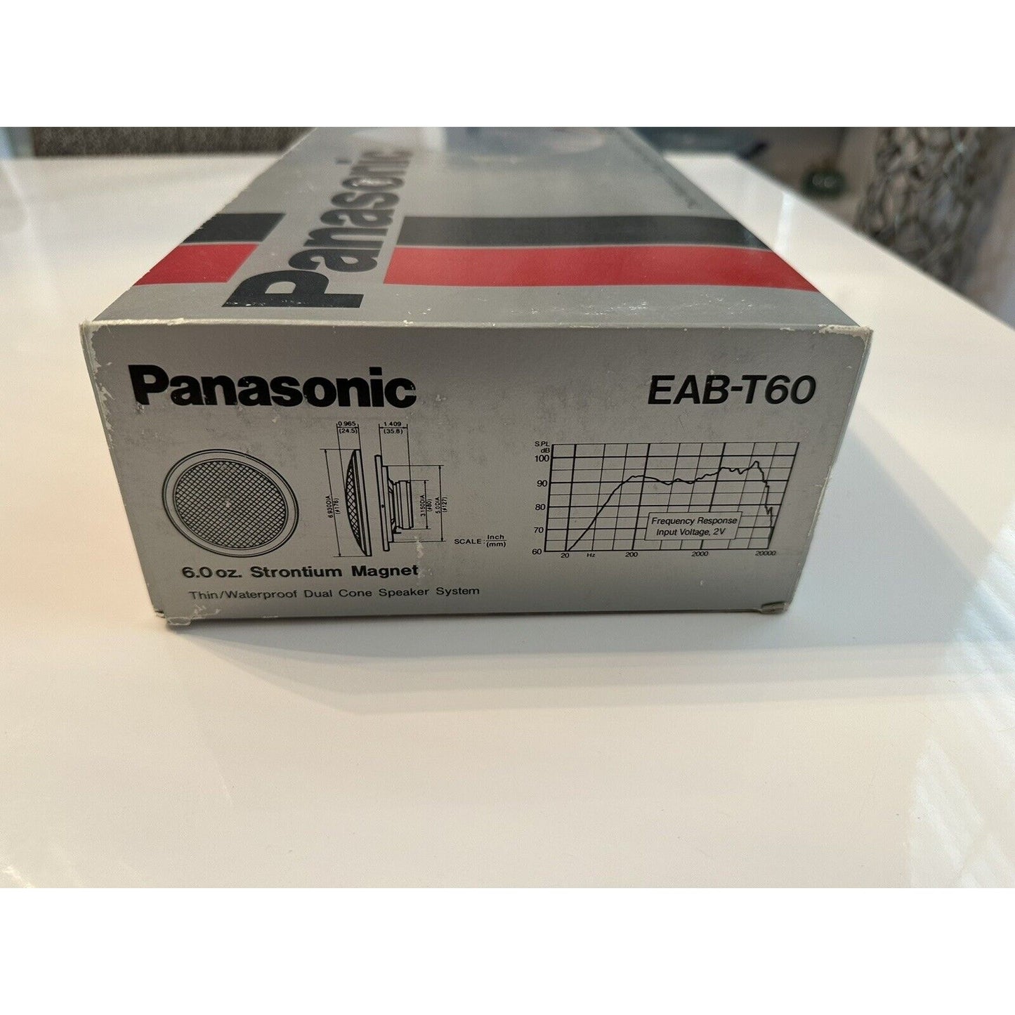 VINTAGE *NEW* Panasonic EAB-T60 Thin/Waterproof Dual Cone Car Speakers