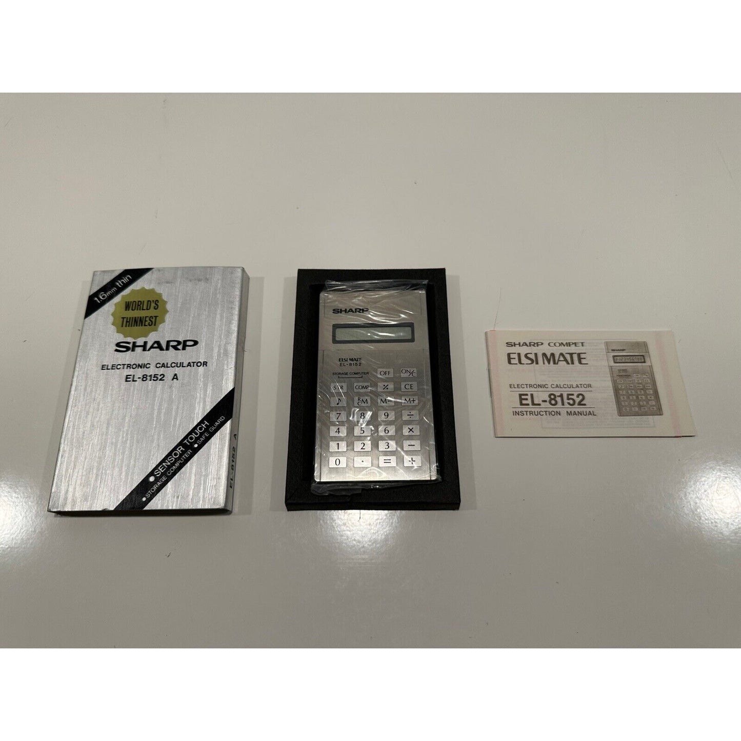 VINTAGE *NEW* 1970's Sharp el8152a "World’s Thinnest" Calculator