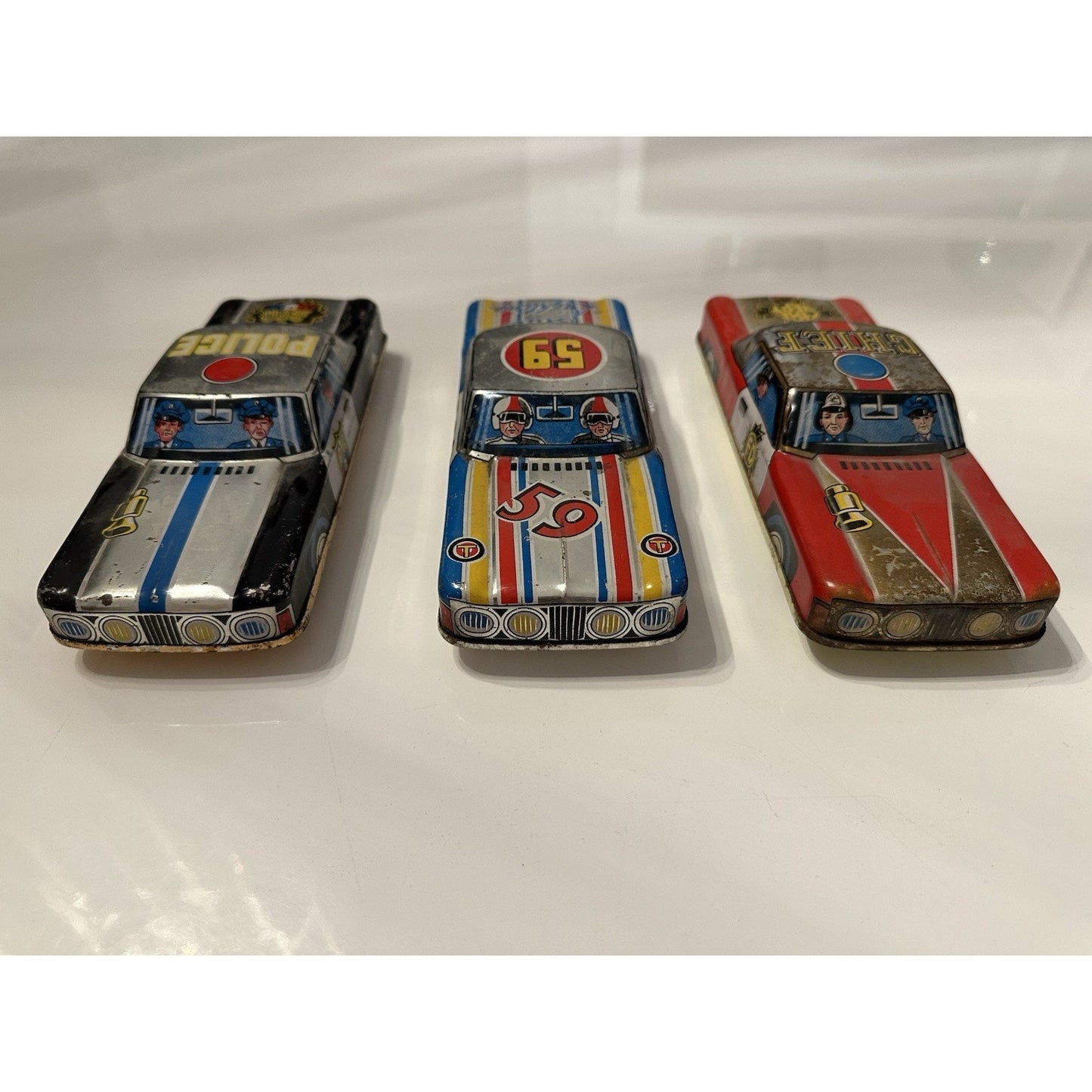 VINTAGE *NEW* 1970's Die-Cast Toy Car Bundle-Police, Fire Chief and Race Car