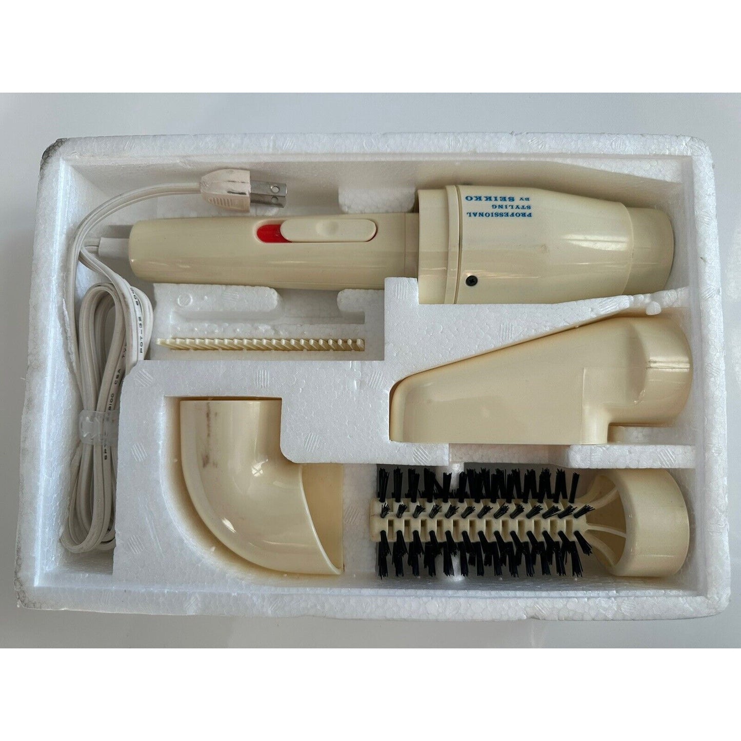 VINTAGE *NEW* Seikko MU1400W 5-IN-1 Comb/Styler/Dryer Accessories