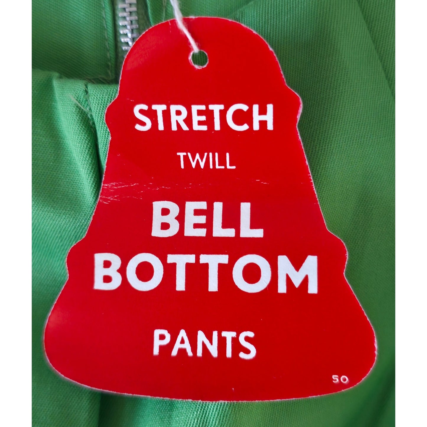 VINTAGE *NEW* 1960's Women's Green Stretch Capri Bell Bottom Pants Size 10