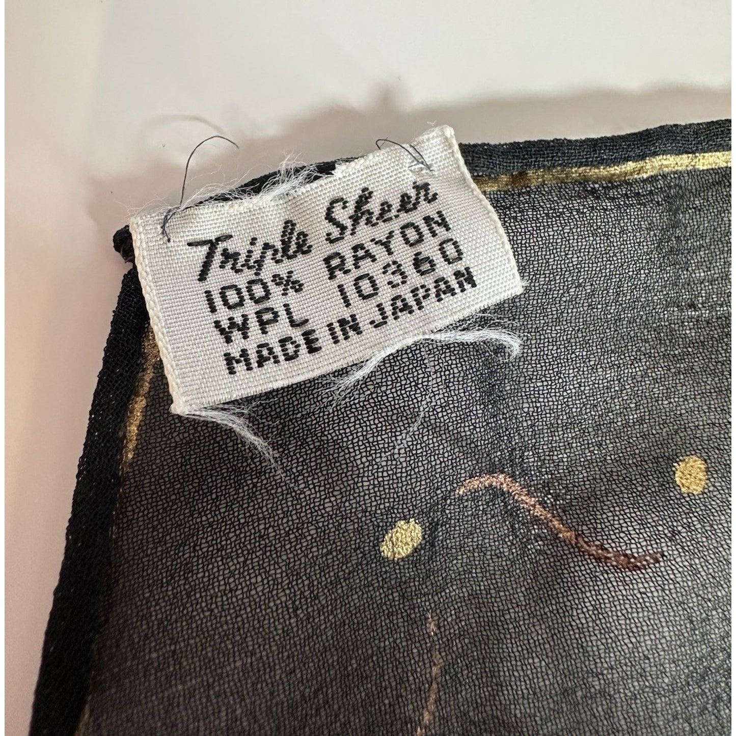 VINTAGE *NEW* 1950's Japanese Triple Sheer 100% Rayon Scarf 30" x 30" JAPAN