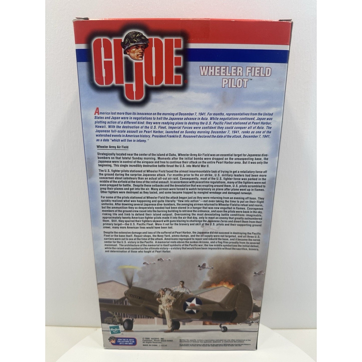 VINTAGE GI Joe Wheeler Field Pilot Pearl Harbor Collection 12" Action Figure