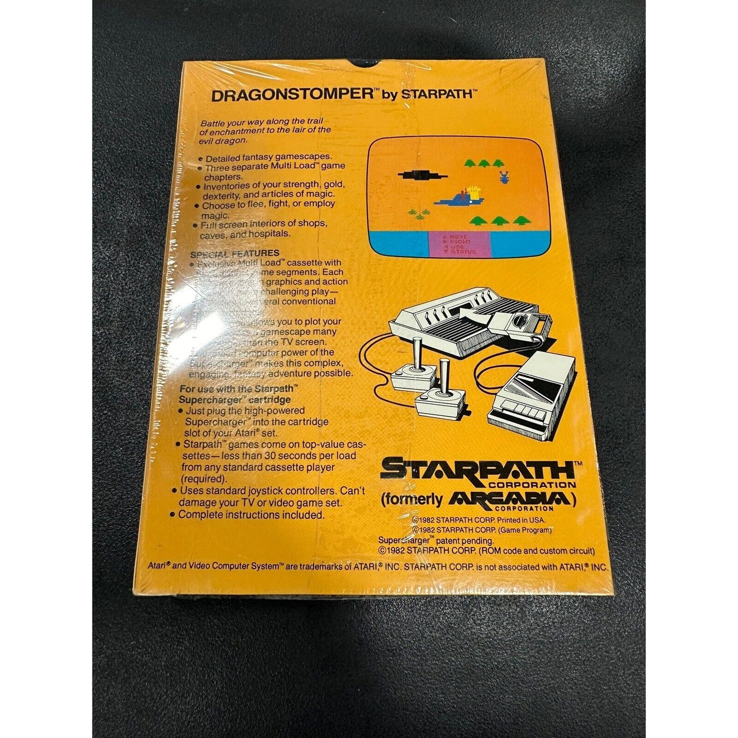 VINTAGE *NEW* ATARI Dragonstomper (Supercharger Video Game) Sealed
