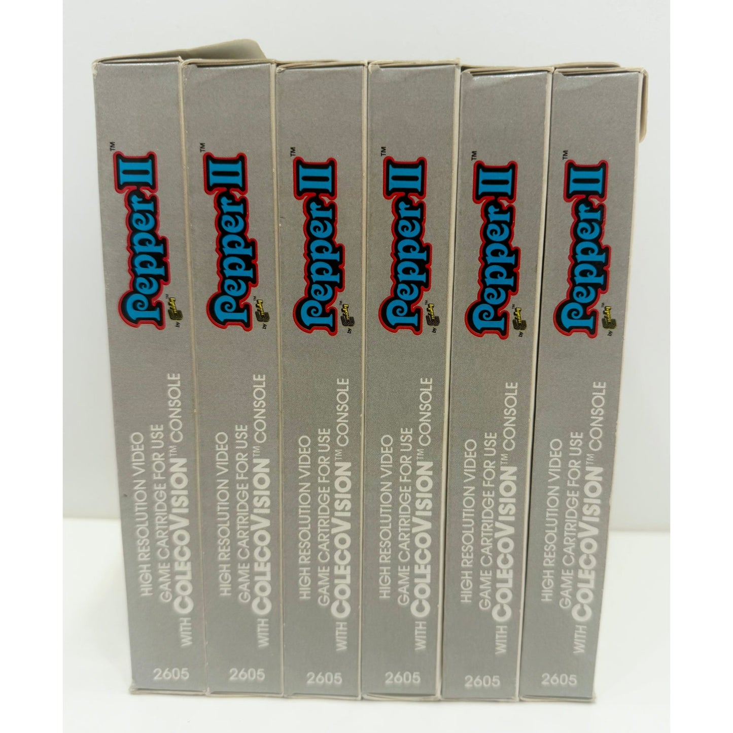 ColecoVision 1983 Pepper II Game NOS Original Set Sealed Damaged Stuck