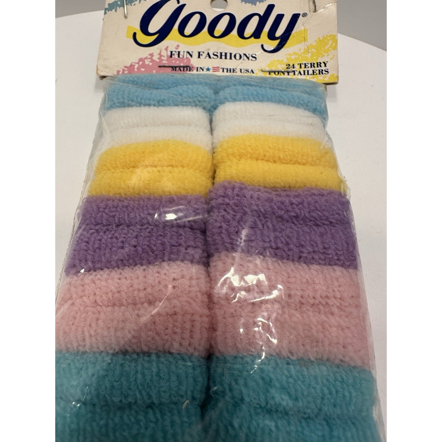 VINTAGE *NEW* 1989 Goody 24 Terry Ponytail Holders