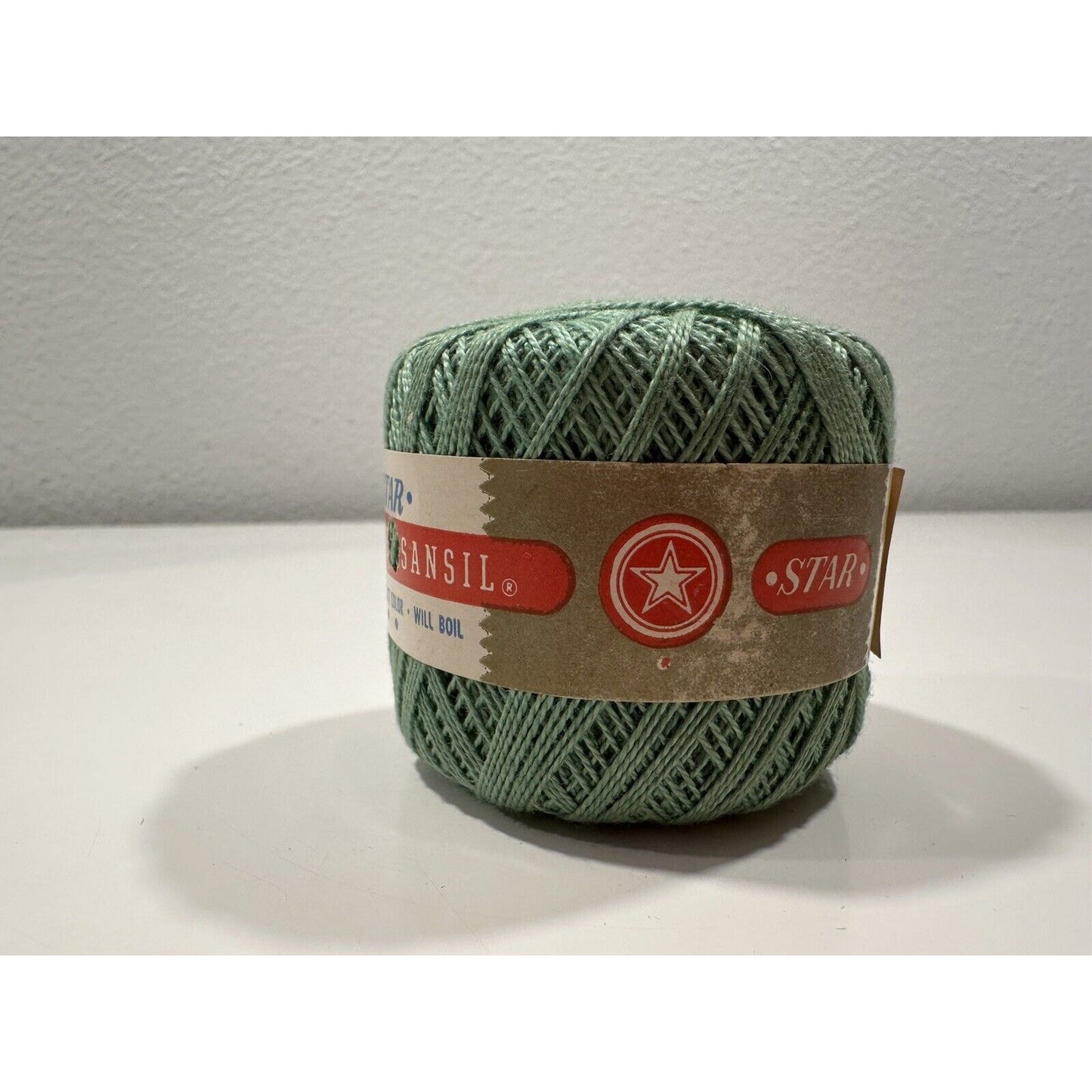 VINTAGE *NEW* Star Sillateen Sansil Crochet Knitting 102 Green 40-75 Yrds