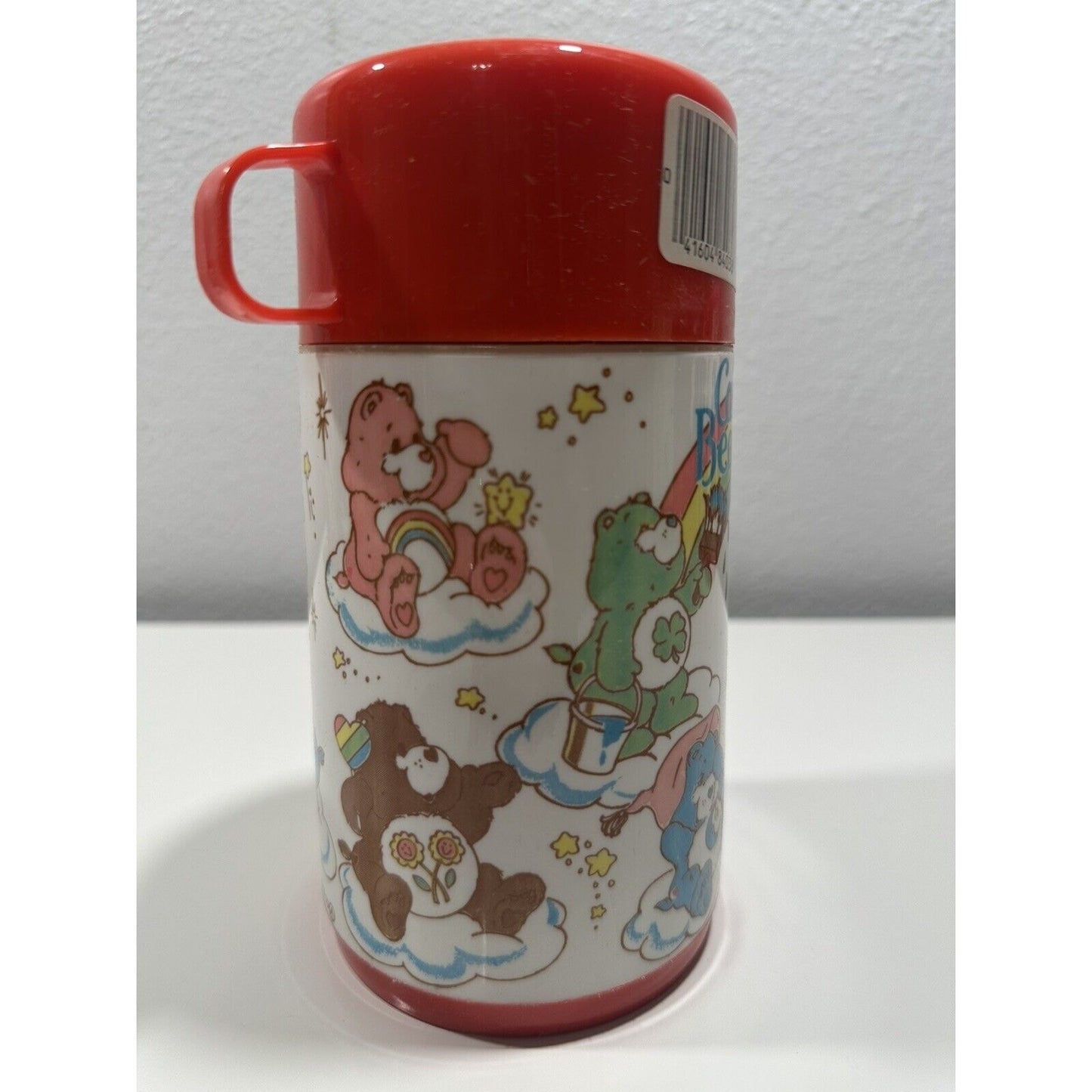 VINTAGE *NEW* 1980's Aladdin Care Bears 8-Ounce Pop-Top Plastic Thermos