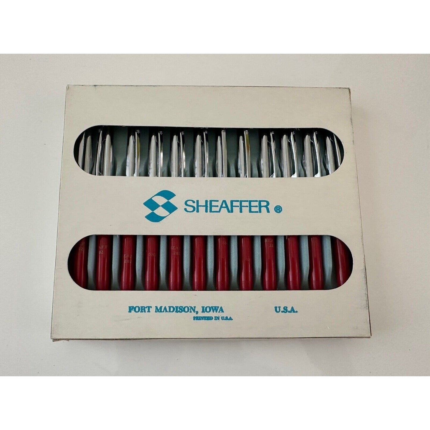 VINTAGE *NEW* Sheaffer Set of 12 Red 202 Mechanical Pencils