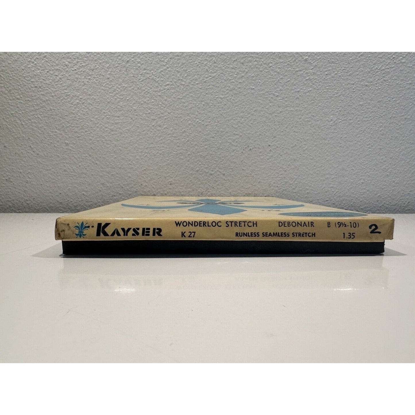 VINTAGE *NEW* Kayser Hosiery-Wonderloc Stretch-Debonair-Seamless-Sz9.5-10 B X 2