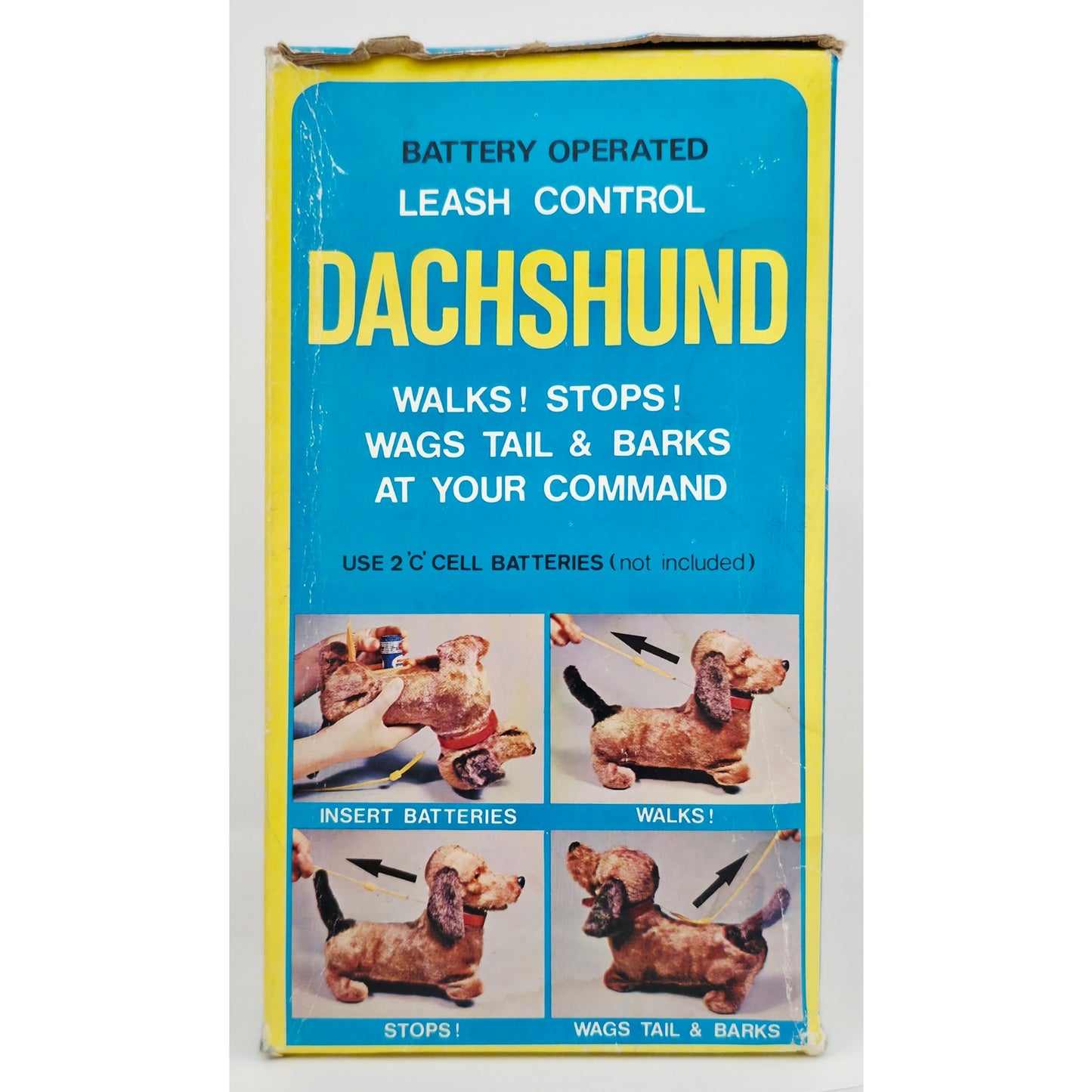 VINTAGE *NEW* 1960's Dachshund Leashed Walking Barking Collared Dog