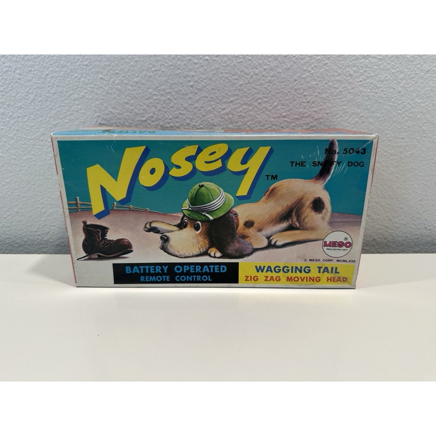VINTAGE *NEW* 1960's Nosey Sniffy Puppy Dog Remote Control Battery-Operated Toy