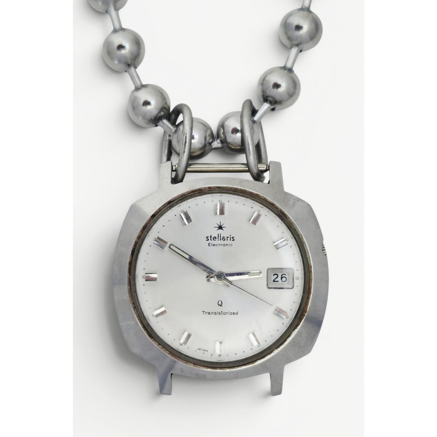 Vintage 1960's Stellaris Silver Watch Face Necklace Custom Made Limited Edition