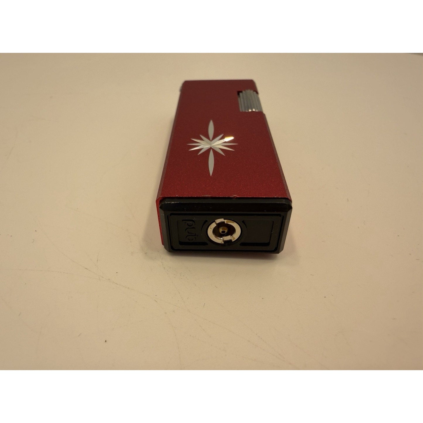 VINTAGE *NEW* 1950's Capri w/Design Red/Silver Butane Japanese Lighter