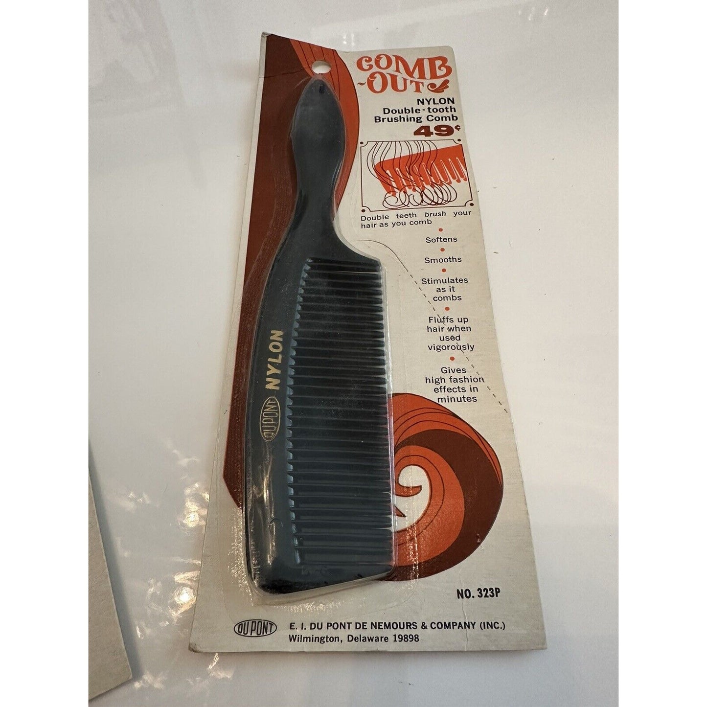 VINTAGE *NEW* Dupont Handled Comb-Out Double Tooth Nylon Set=3