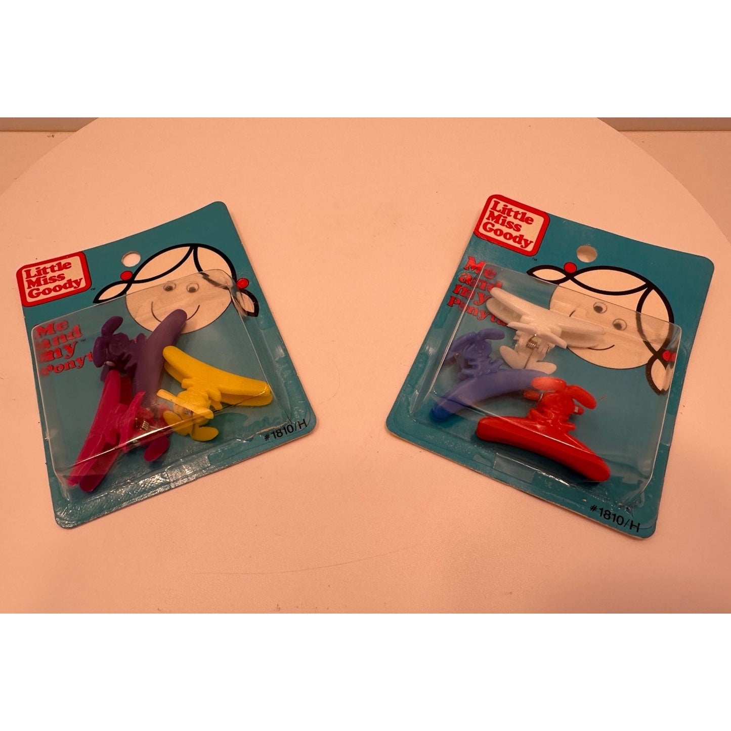 VINTAGE *NEW* 1984 Little Miss Goody 1810 Me & My Ponytailers Hair Clips 2 Packs