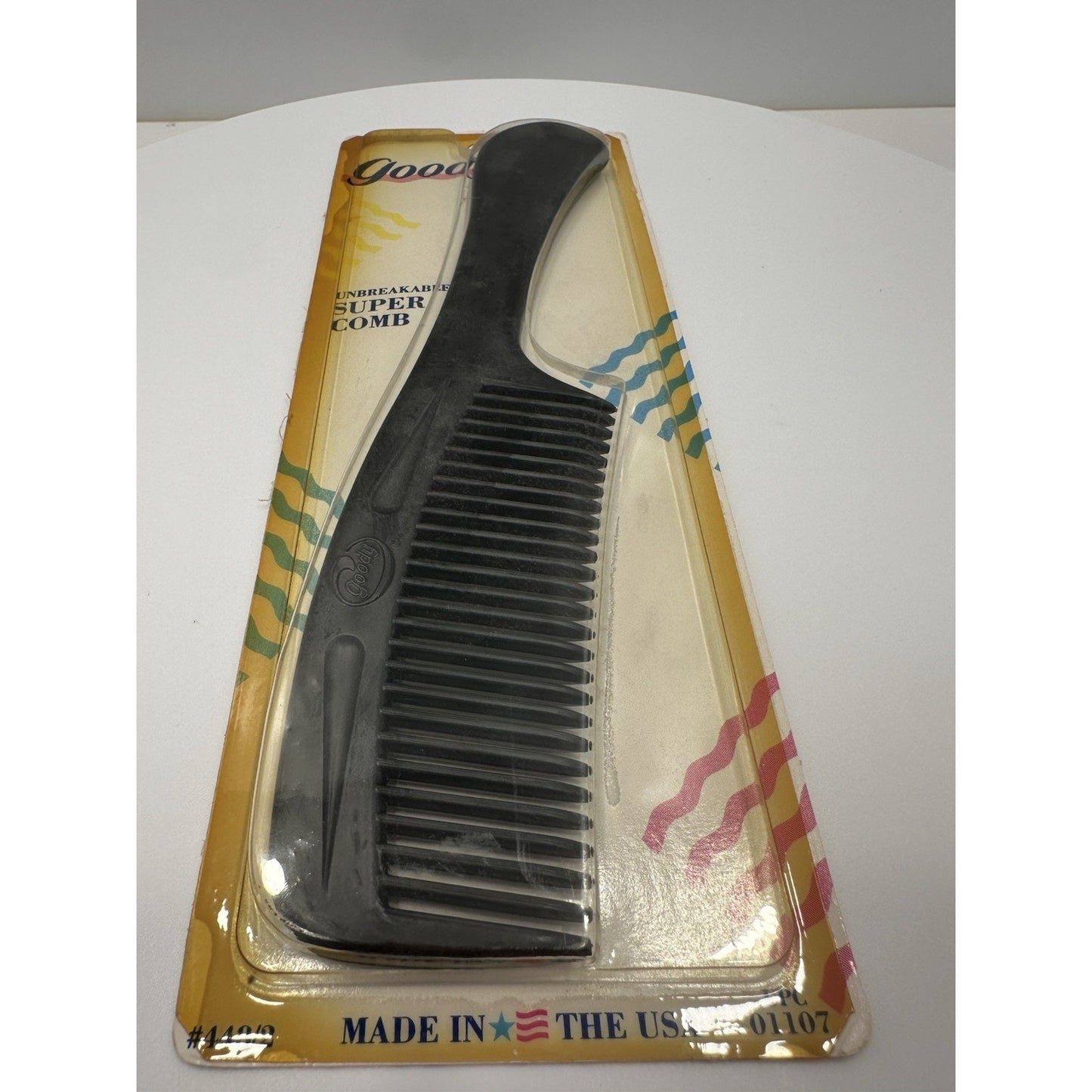 VINTAGE *NEW* 1989 Goody Unbreakable Super Comb Black #448/2 USA