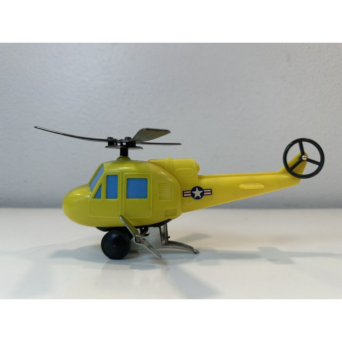 VINTAGE *NEW* 1960's Wind up Helicopter Plastic Toy Hong Kong