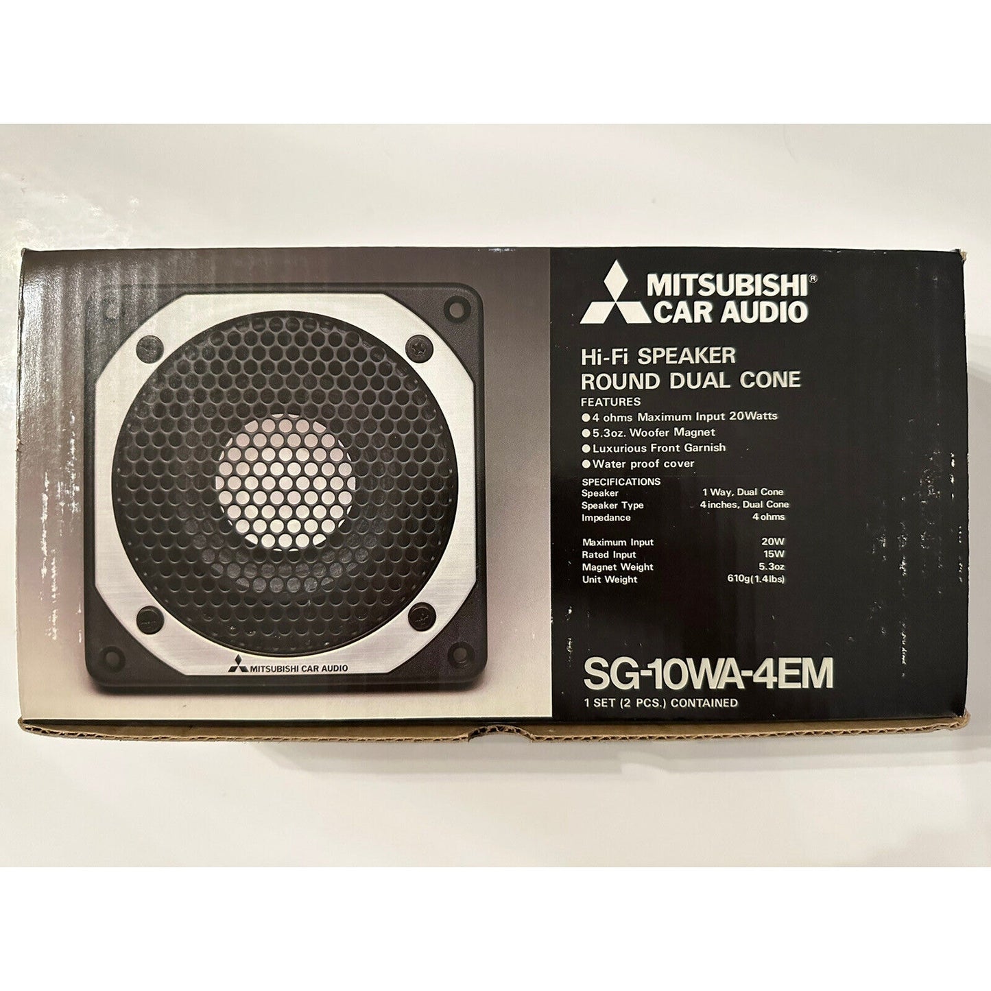 VINTAGE *NEW* Mitsubishi Car Audio SG-10WA-4EM Round Dual Cone