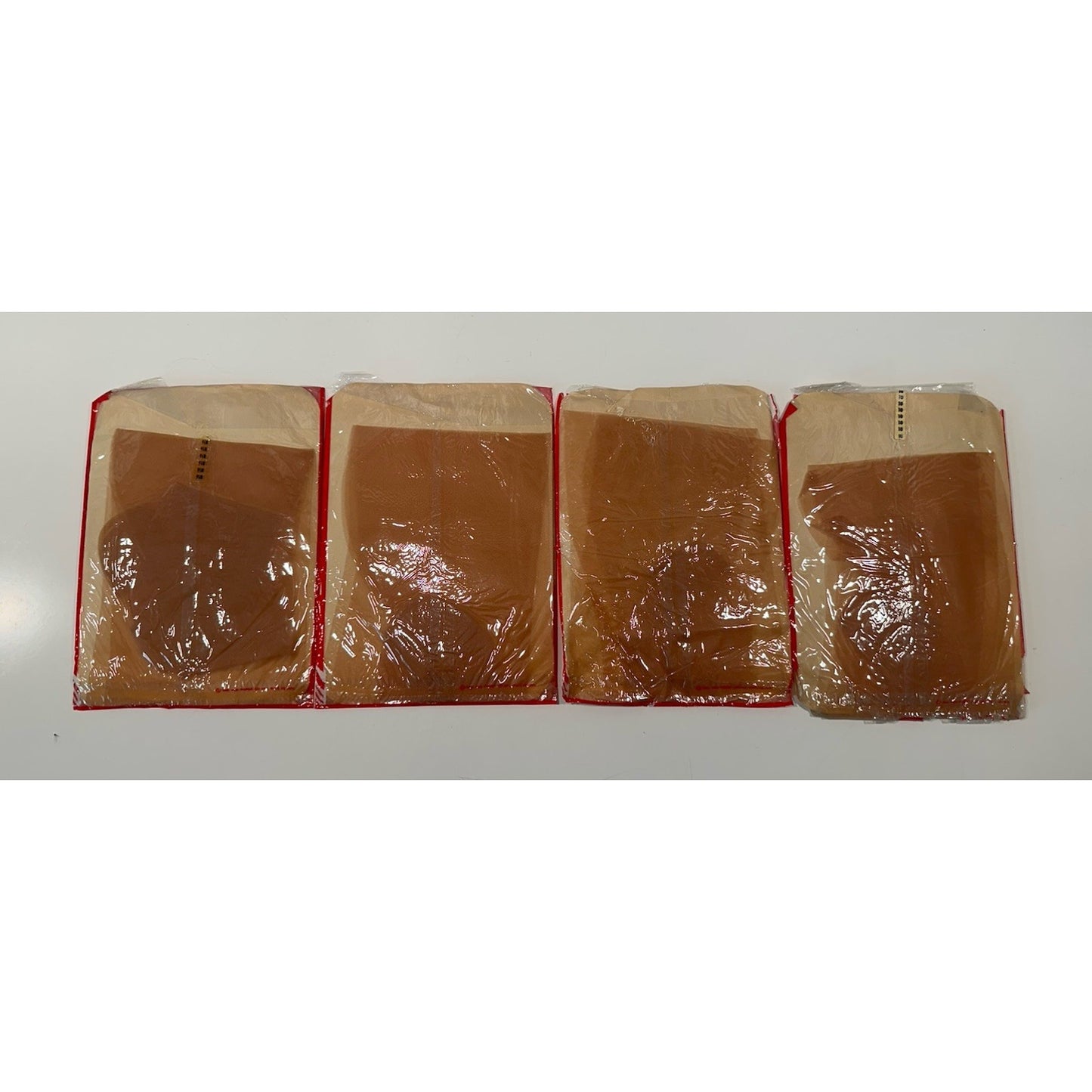 VINTAGE *NEW* 100% Nylon, Flat Knit Hosiery-Lt Beige-4 pair bundle 8.5-10
