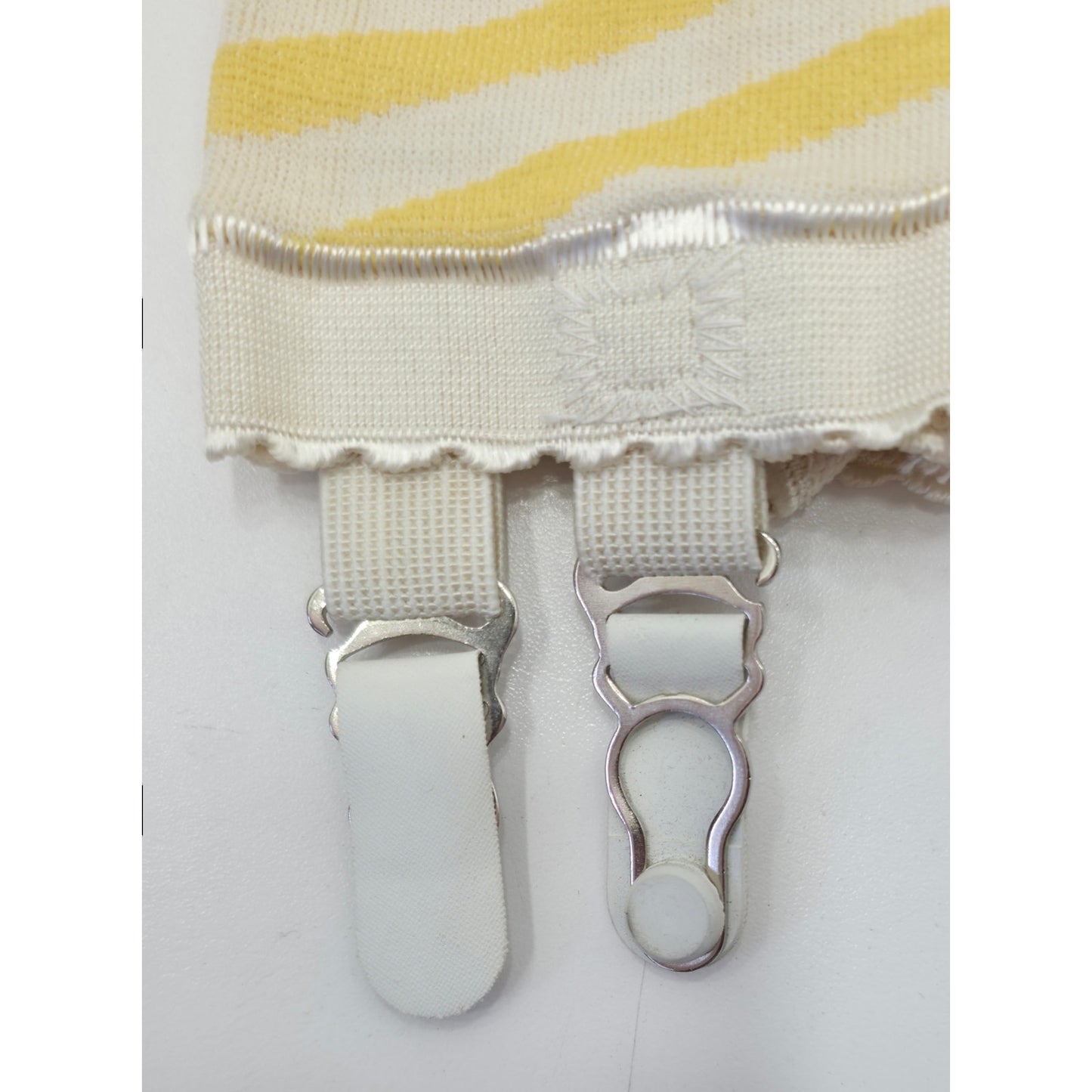 VINTAGE *NEW* 1960's Ban-Lon Women's Yellow & White Striped Girdle w/Garter Size S