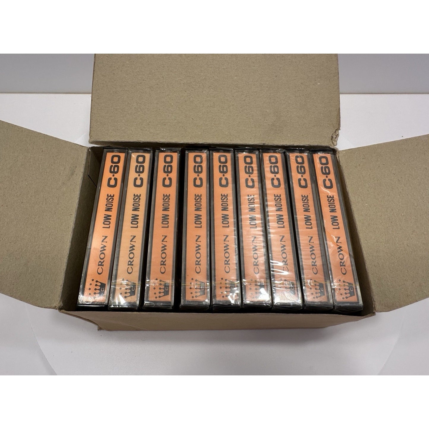 VINTAGE *NEW* 1970's Crown C-60 HiFi Low Noise Lot of 9 Blank Cassette Tapes