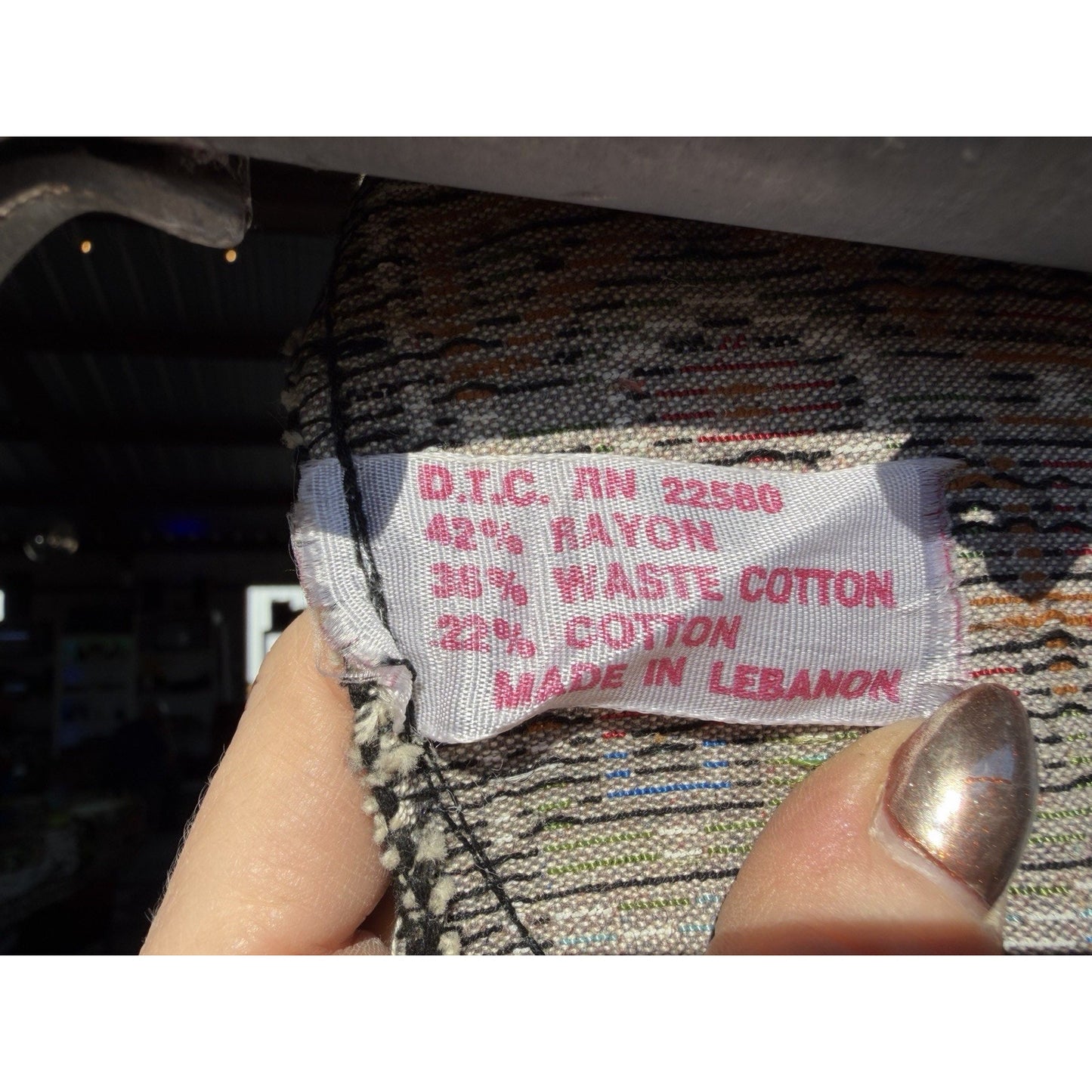 VINTAGE *PRISTINE* 1960's Peacock Lebanese Velvet Tapestry