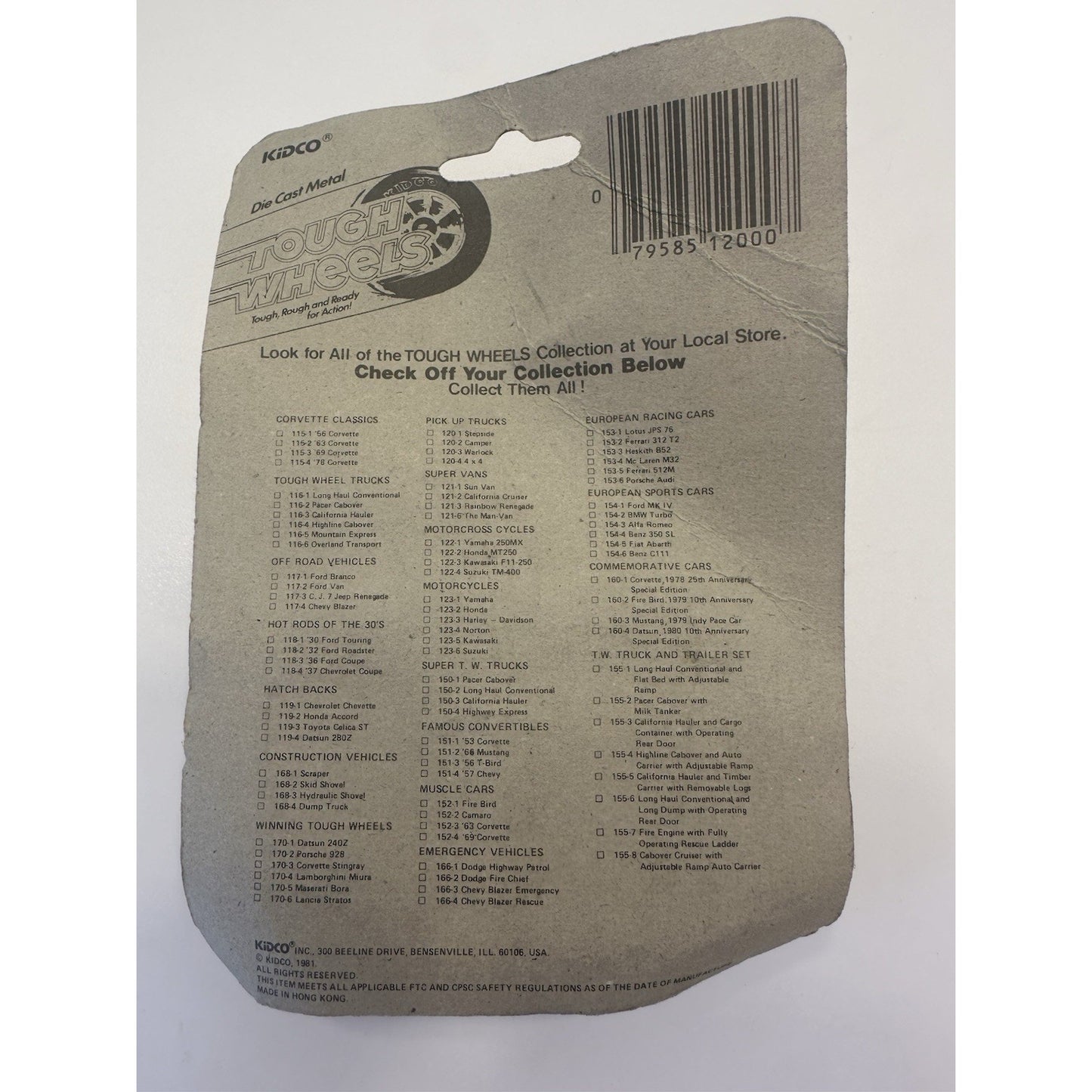 VINTAGE *NEW* 1981 Kidco Tough Wheels Pick Up Truck Camper