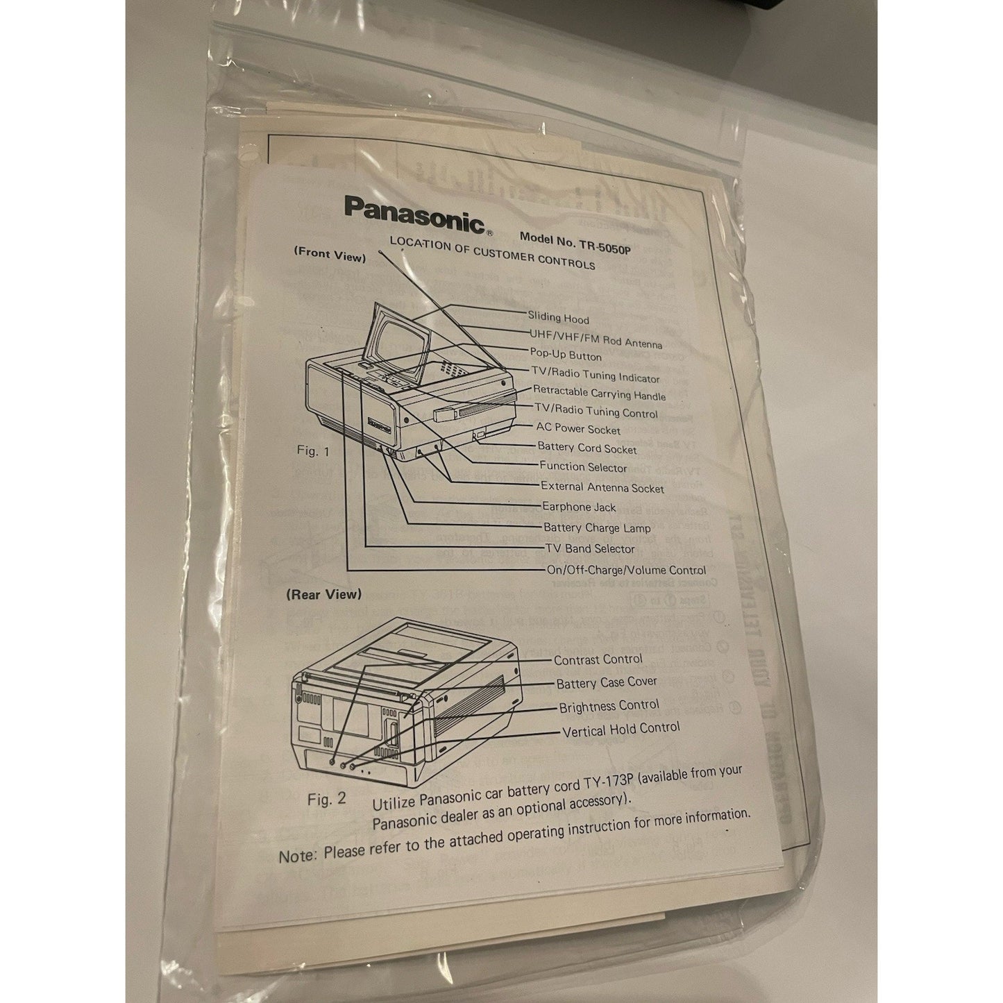 VINTAGE *NEW* '81 Panasonic TR-5050P Portable Popup TV Radio AM/FM RARE!!