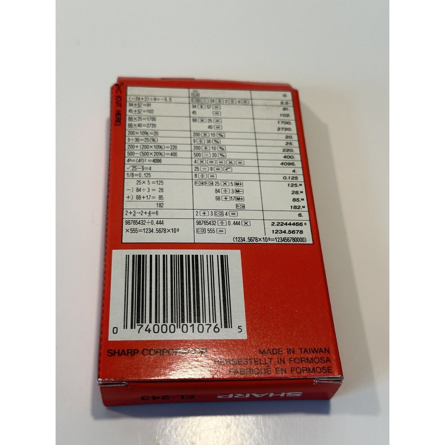 VINTAGE *NEW* Sharp Elsi Mate EL-243 Solar Calculator
