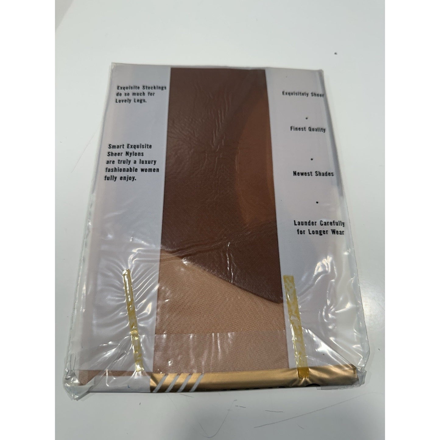VINTAGE *NEW* Berco Rida/Cantrece Hosiery-Seamless-Lt Beige/Honey Combo Sz 10.5m
