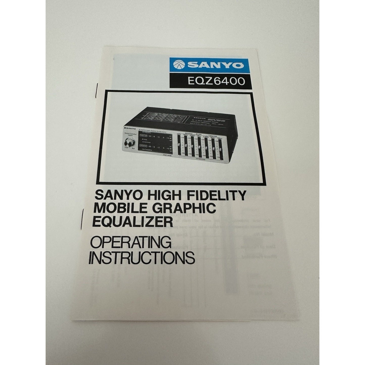 VINTAGE *NEW* 1987 Sanyo EQZ6400 High Fidelity Mobile Graphic Equalizer