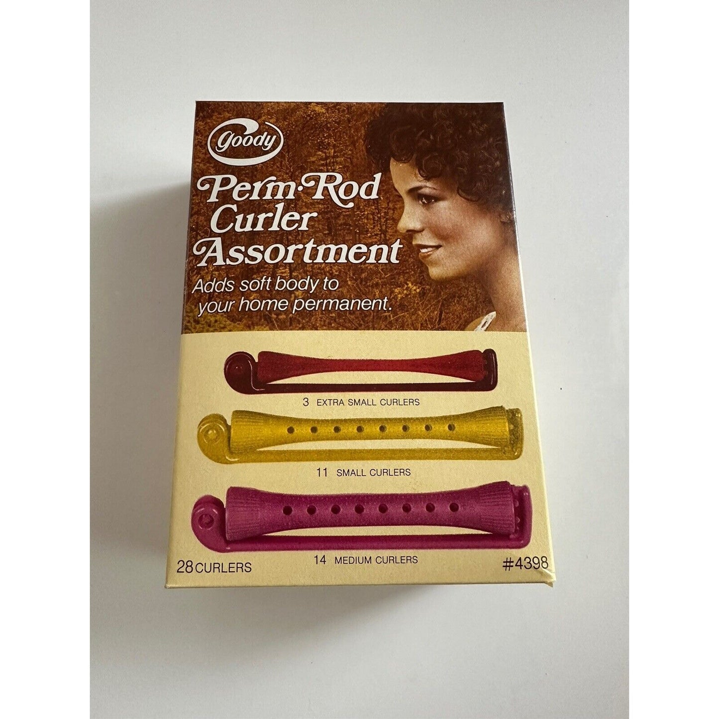 VINTAGE *NEW* Goody 28 X Perm Rod Hair Curlers xs/s/m Pack