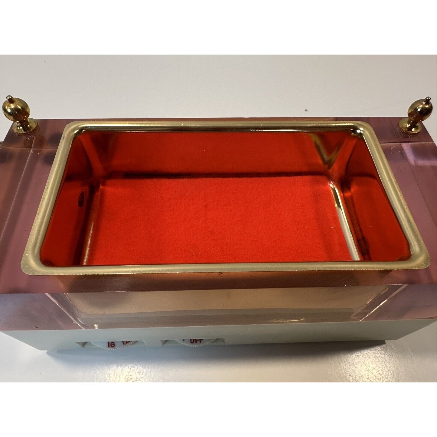 VINTAGE *NEW* 1950's Transistor Radio Jewelry Box Pink Gold