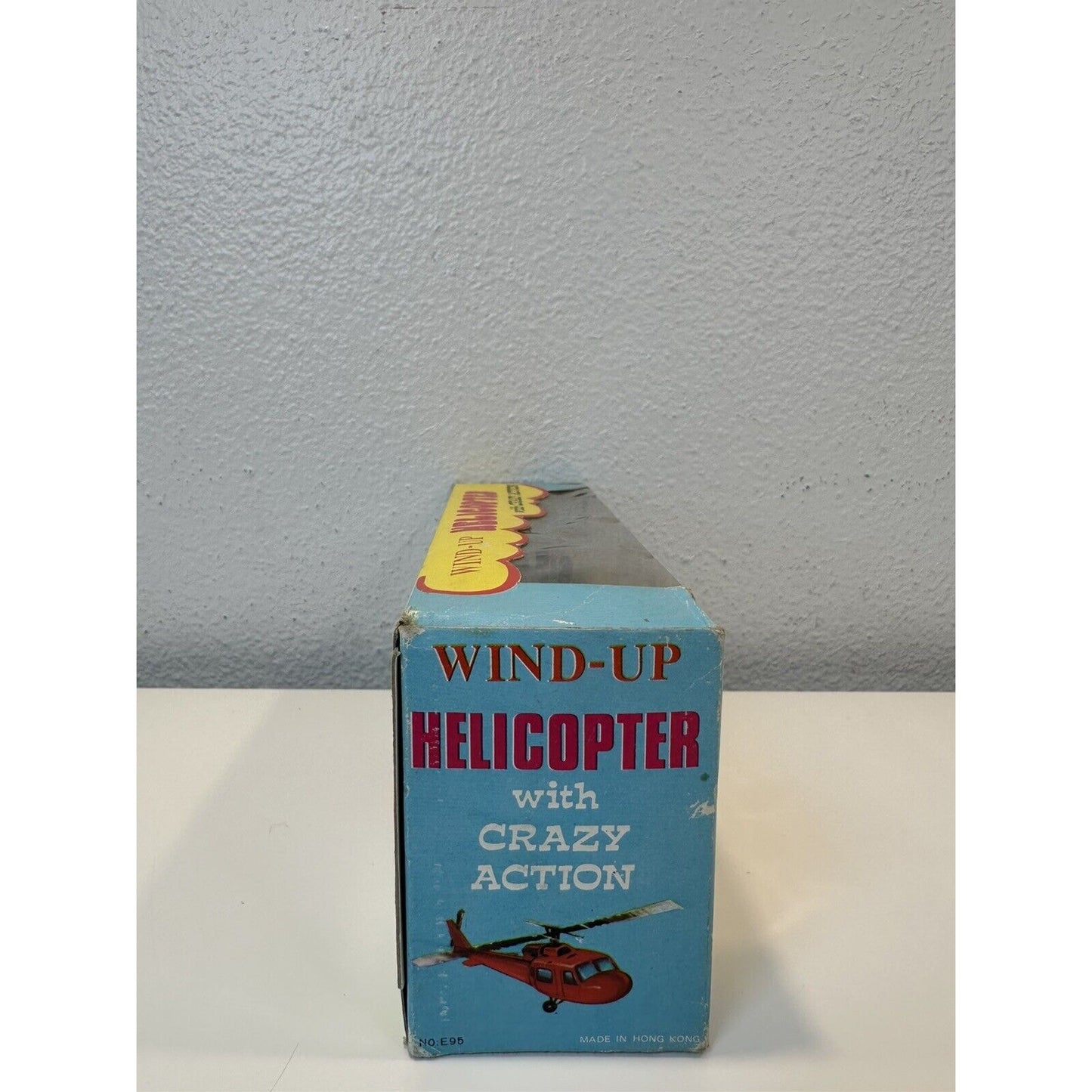 VINTAGE *NEW* 1960's Wind up Helicopter Plastic Toy Hong Kong