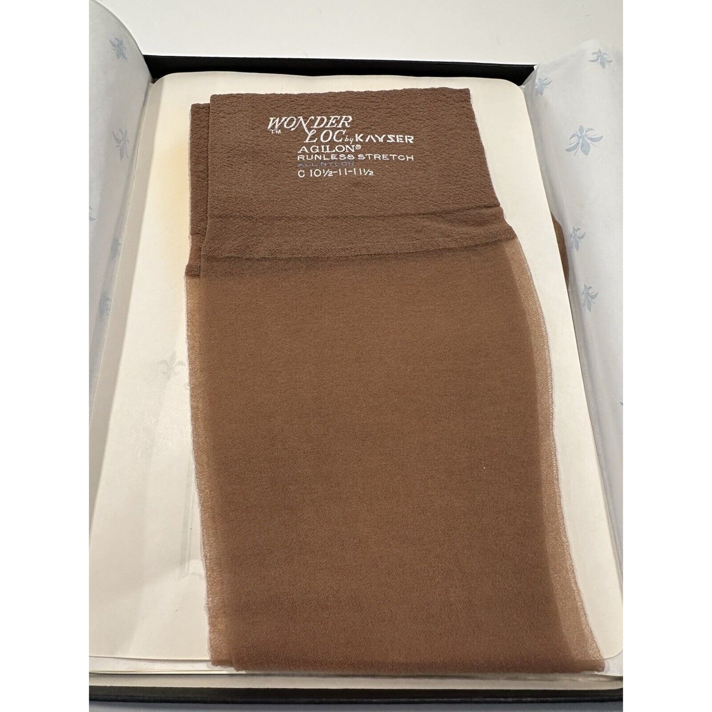 VINTAGE *NEW* Kayser Hosiery-Wonderloc Stretch-Debonair-Seamless-10.5-11.5L D X 2