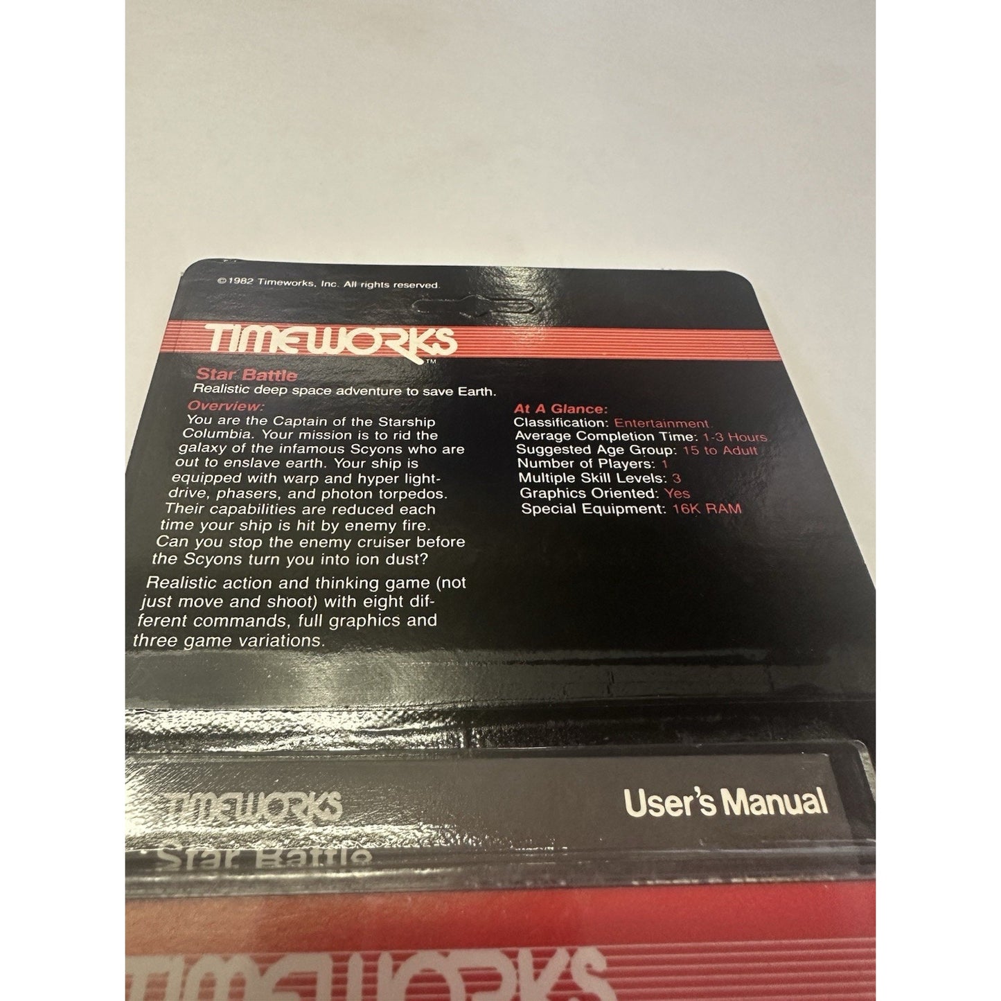 VINTAGE *NEW* 1983 Timeworks Star Battle Game - Sinclair 1000 Cassette