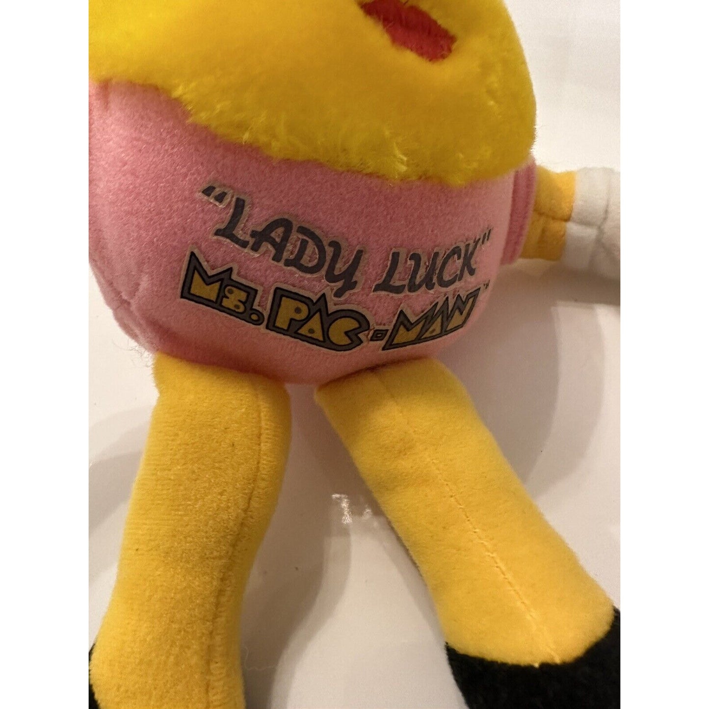 VINTAGE *NEW* 1980's SUPER RARE Ms Pacman Plushy SET - Blue/Pink