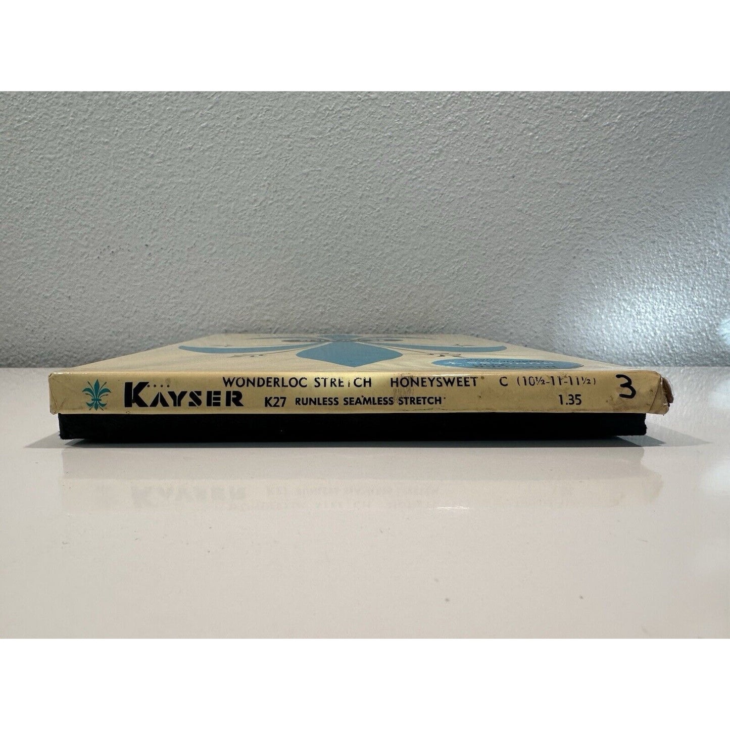 VINTAGE *NEW* Kayser Hose-Wonderloc Stretch-Honeysweet-Seamless-Sz10.5/L C 3pk