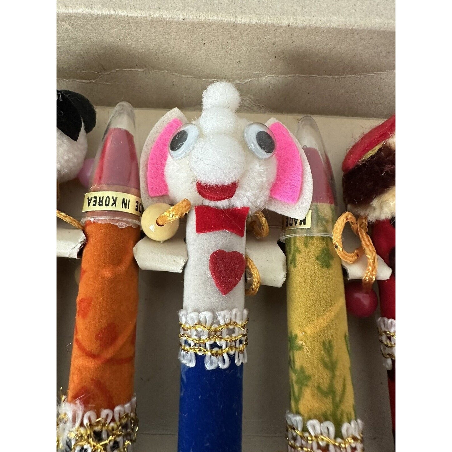 VINTAGE *NEW* Happy Doll Fun 12 Pen Set/Handcrafted
