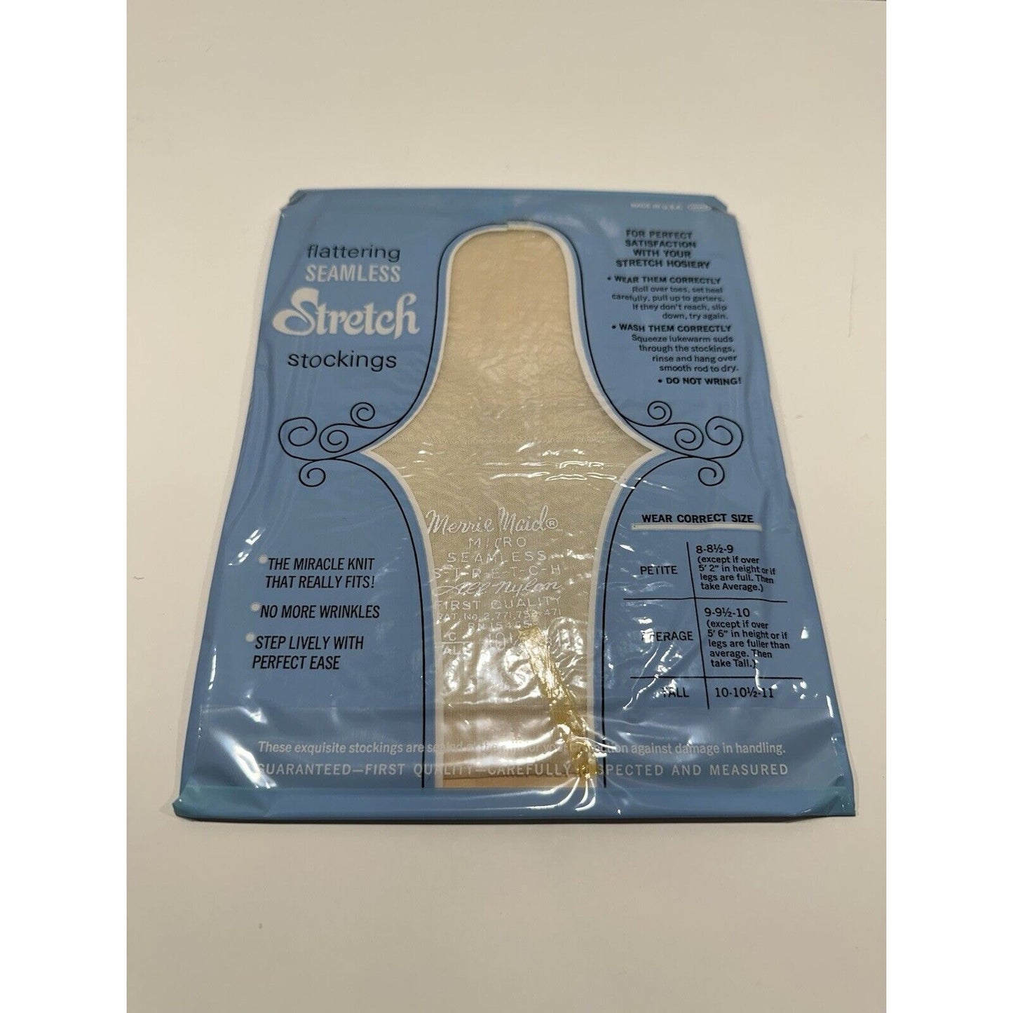 VINTAGE *NEW* Merry Maid-Demi Toe Stretch-Off White-6 pair-Sz10.5-11M